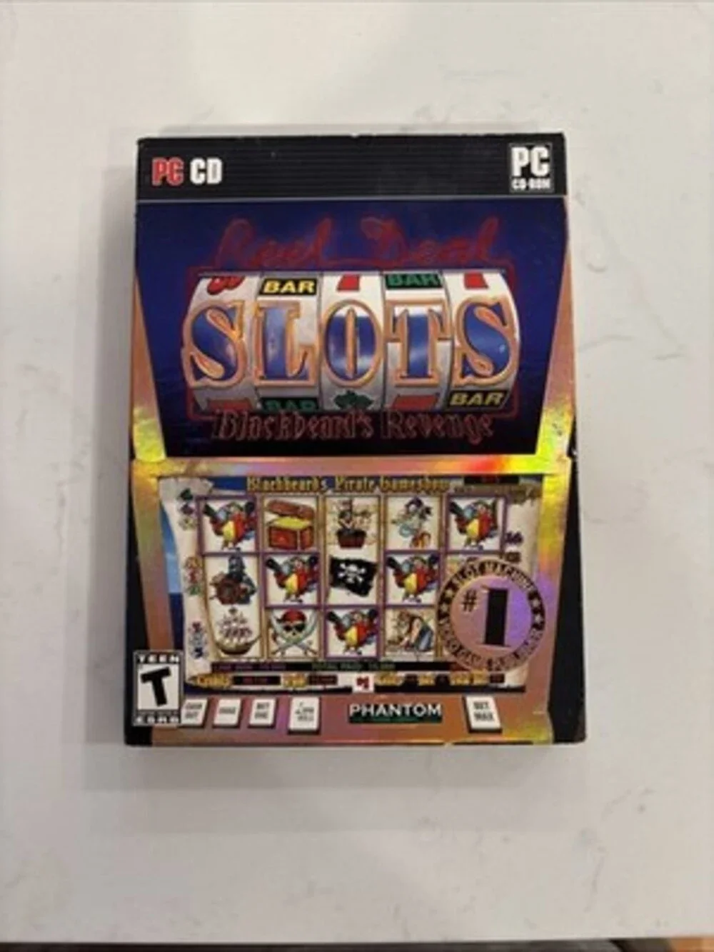 Y2K Reel Deal Slots: Blackbeard's Revenge PC CD Game with Manual & Cover Tested